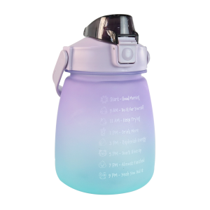 GARRAFA DE PLÁSTICO REDONDA COM CANUDO E ALÇA 900 ML - 4174-LL