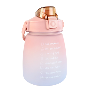 GARRAFA DE PLÁSTICO REDONDA COM CANUDO E ALÇA 900 ML - 4174-RS