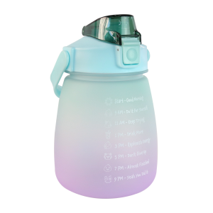 GARRAFA DE PLÁSTICO REDONDA COM CANUDO E ALÇA 900 ML - 4174-VD