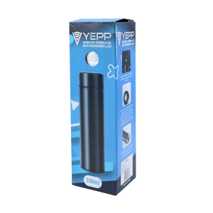 GARRAFA ISOTERMICA AÇO COM INFUSOR E VISOR TOUCH EM LED 500ML - YT2154-BR
