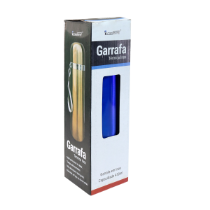 GARRAFA ISOTÉRMICA COM TAMPA E ACIONAMENTO CLICK 450ML - HG83536-AZ