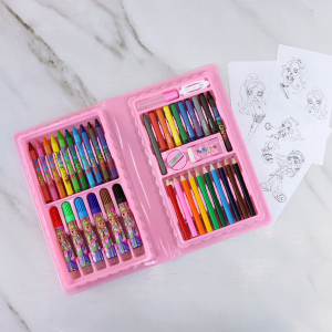 ESTOJO MALETA ESCOLAR COM 48 PEÇAS INMETRO ARCO IRIS - MT48GIRL-ARCO-ÍRIS