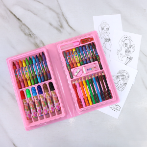 ESTOJO MALETA ESCOLAR COM 48 PEÇAS INMETRO DOG - MT48GIRL-DOG