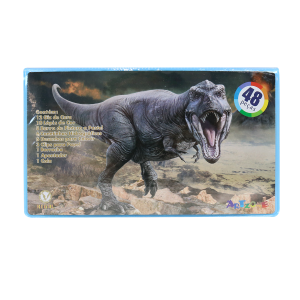 ESTOJO MALETA ESCOLAR COM 48 PEÇAS INMETRO - MT48DINO-G