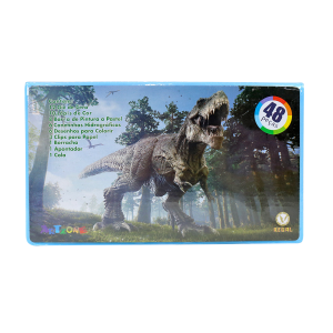 ESTOJO MALETA ESCOLAR COM 48 PEÇAS INMETRO - MT48DINO-H