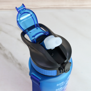 GARRAFA SQUEEZE DE PLÁSTICO MOTIVACIONAL COM CANUDO 1 LITRO - CZ22772-AZ