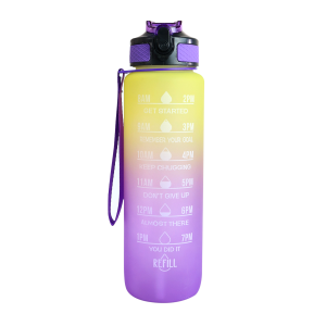 GARRAFA SQUEEZE DE PLÁSTICO MOTIVACIONAL COM CANUDO 1 LITRO - CZ22772-LL