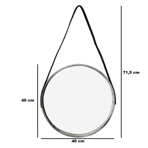ESPELHO DE PAREDE DE MADEIRA REDONDO 40CM - TRC8056-CZ
