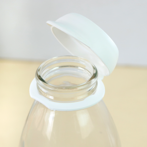 GARRAFA DE VIDRO DECORADA COM TAMPA 1 LITRO - VDA04068-D