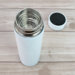 GARRAFA ISOTERMICA AÇO COM INFUSOR E VISOR TOUCH EM LED 380ML - 5244-BR