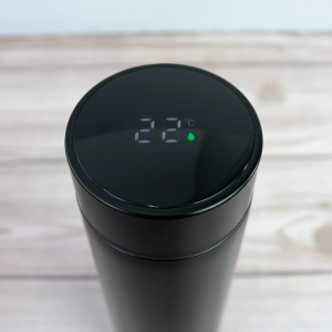 GARRAFA ISOTERMICA AÇO COM INFUSOR E VISOR TOUCH EM LED 380ML - 5243-PT