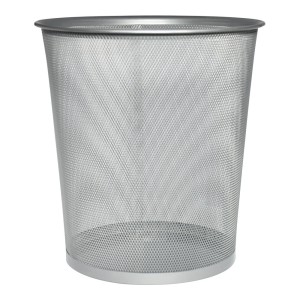 LIXEIRA TELADA PRATA 05 LITROS 27.5 X 24CM - 94622-PTA