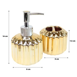 KIT DE BANHEIRO EM CERÂMICA COM 02 PEÇAS - 397-DOU