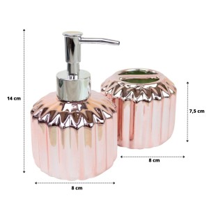 KIT DE BANHEIRO EM CERÂMICA COM 02 PEÇAS - 397-GR