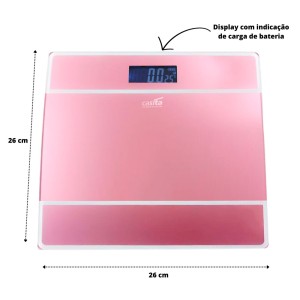 BALANÇA DIGITAL VIDRO TEMPERADO QUADRADA CAPACIDADE 180 KG - CA05027-RS
