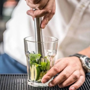 SOCADOR PARA CAIPIRINHA EM AÇO 20X3,3CM - TRC8946