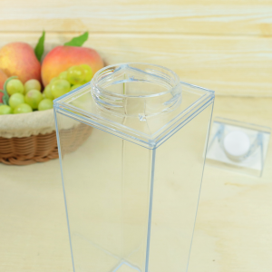 GARRAFA DE PLÁSTICO CAIXA DE LEITE TRANSPARENTE 500ML - 4165