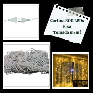 CORTINA 300 LEDS WARM FIXO TOM MMF 127V USO INTERNO  - 19819
