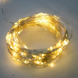 FIO ARAME 100 LED 8F CONTROLE REMOTO SEM FONTE WARM 10M USO INTERNO - 25005