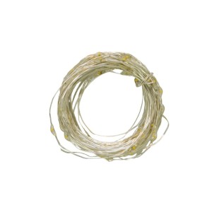 FIO ARAME COM 50 LED BRANCA A PILHA - 25004