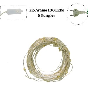 FIO ARAME 100 LEDS WARM BIVOLT - 19229