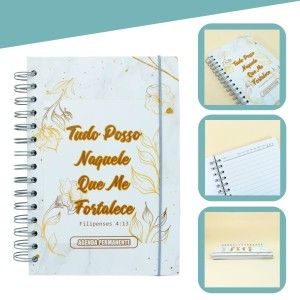 AGENDA PERMANENTE FORMATO 145X210MM 168 FOLHAS - 4837-D