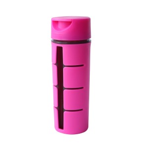 GARRAFA TAMPA ROSQUEÁVEL COM PORTA CELULAR NA LATERAL 600 ML - ELG65087-PK