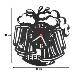 RELOGIO DE PAREDE 2D EM MDF BEER 30 CM - 18431