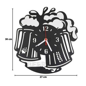 RELOGIO DE PAREDE 3D EM MDF BEER 30 CM - 38613