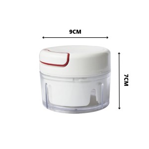 MINI MULTIPROCESSADOR DE ALIMENTOS MANUAL EM PLÁSTICO COM 2 LÂMINAS 7X9CM - F202130