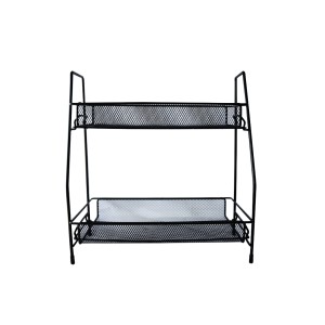 SUPORTE ORGANIZADOR DE METAL COM 02 PRATELEIRAS 31X33X17CM - 2674-PT