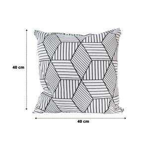 CAPA DE ALMOFADA ESTAMPA GEOMÉTRICA 100% POLIÉSTER  40X40CM - 2341-D