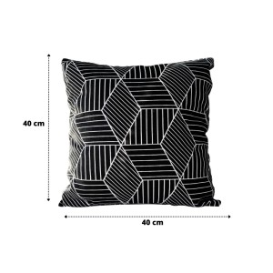 CAPA DE ALMOFADA ESTAMPA GEOMÉTRICA 100% POLIÉSTER  40X40CM - 2341-E