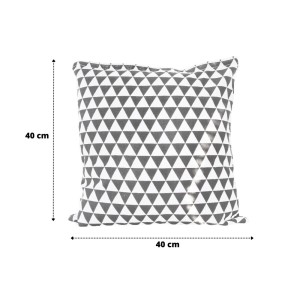 CAPA DE ALMOFADA ESTAMPA GEOMÉTRICA 100% POLIÉSTER  40X40CM - 2341-F
