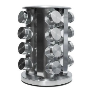 PORTA TEMPEROS DE BASE GIRATORIA EM INOX COM 16 PEÇAS - 765052