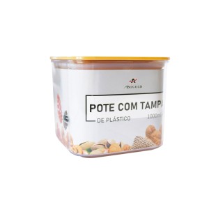 POTE HERMETICO COM TAMPA DE PLASTICO 1 LITRO - 2936