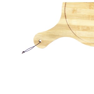 TABUA REDONDA PARA SERVIR PIZZA E PETISCOS DE BAMBU 43.5X29.5CM - 96563