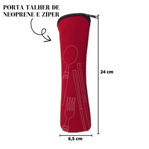 PORTA TALHER COM CAPA NEOPREME E  ZÍPER - FGC2467-VM