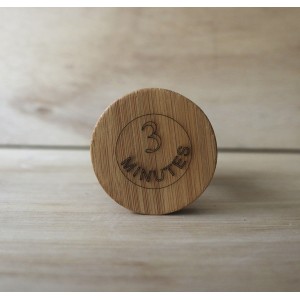 AMPULHETA EM MADEIRA 3 MINUTOS - 10 CM - 73319-RX