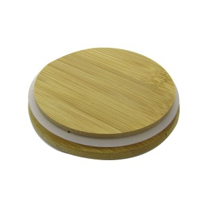 POTE DE VIDRO 1L COM TAMPA EM BAMBU E VEDAÇÃO DE SILICONE - BF2985