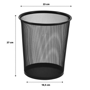 LIXEIRA TELADA PRATA 05 LITROS 27.5 X 24CM - 94622-PT