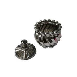 BOMBONIERE DE VIDRO DETALHADO COM TAMPA 9 X 12CM - HD67110-C