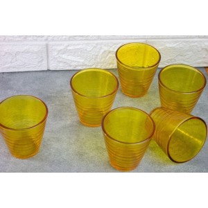 JOGO DE COPO DE VIDRO COM 06 PEÇAS COLOR DUBLIN 250ML -VDA03013-AM