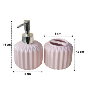 KIT DE BANHEIRO EM CERÂMICA COM 02 PEÇAS - 397-RS