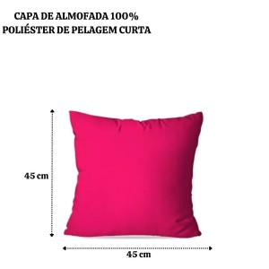 CAPA DE ALMOFADA 100% POLIÉSTER DE PELAGEM CURTA 45X45CM - CHI1016-PK