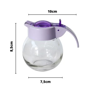 MELEIRA DE VIDRO 180 ML COM TAMPA E ALÇA DE PLASTICO - CHI1977-LL