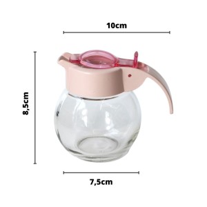 MELEIRA DE VIDRO 180 ML COM TAMPA E ALÇA DE PLASTICO - CHI1977-RS