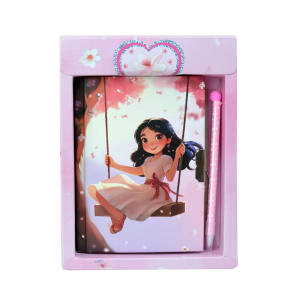 DIÁRIO DA MENINA NO BALANÇO COM CADEADO E CANETA  56 FOLHAS - SXFS14067-B