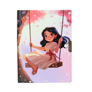 DIÁRIO DA MENINA NO BALANÇO COM CADEADO E CANETA  56 FOLHAS - SXFS14067-B