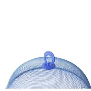 TELA PROTETORA DE ALIMENTOS EM METAL COM ALÇA NO TOPO 29CM - FX98208-AZ